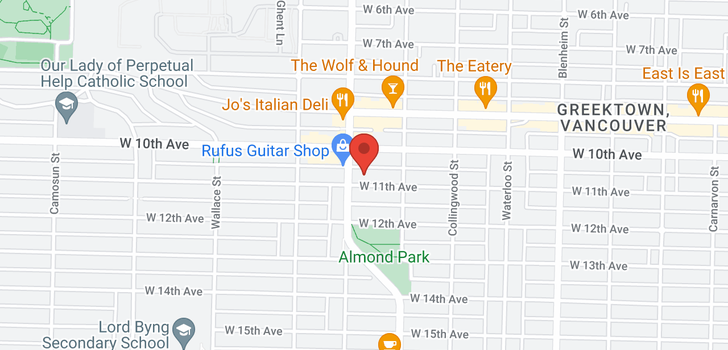 map of 3669 W 11TH AVENUE